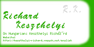 richard keszthelyi business card